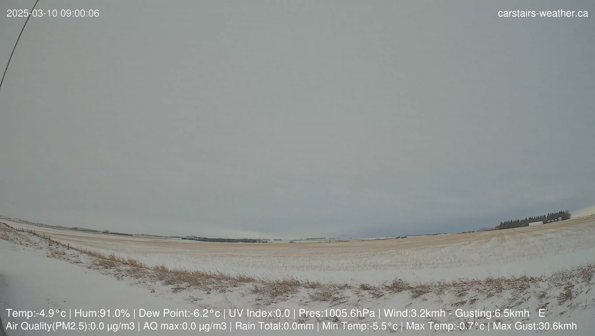 time-lapse frame, Carstairs Sky Cam webcam