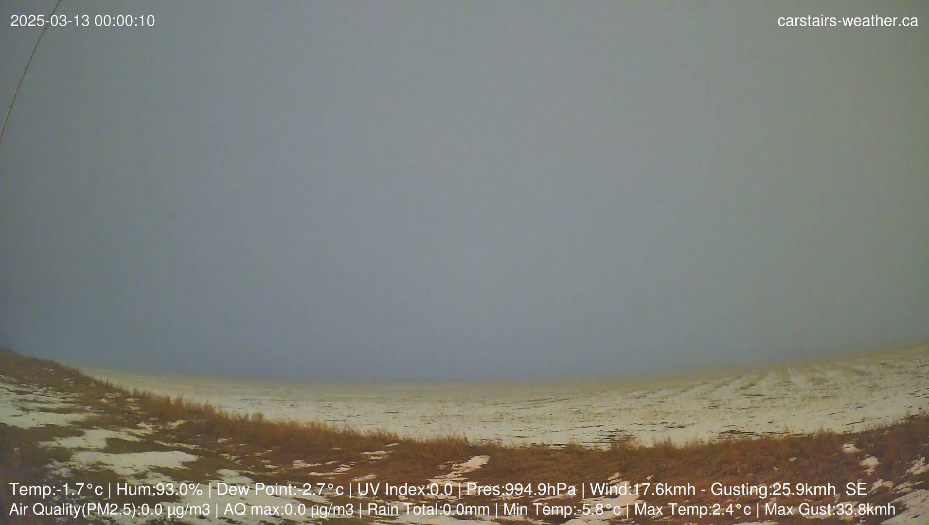 time-lapse frame, Carstairs Sky Cam webcam