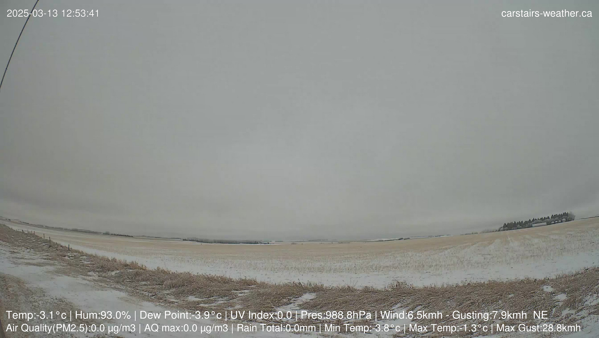 time-lapse frame, Carstairs Sky Cam webcam