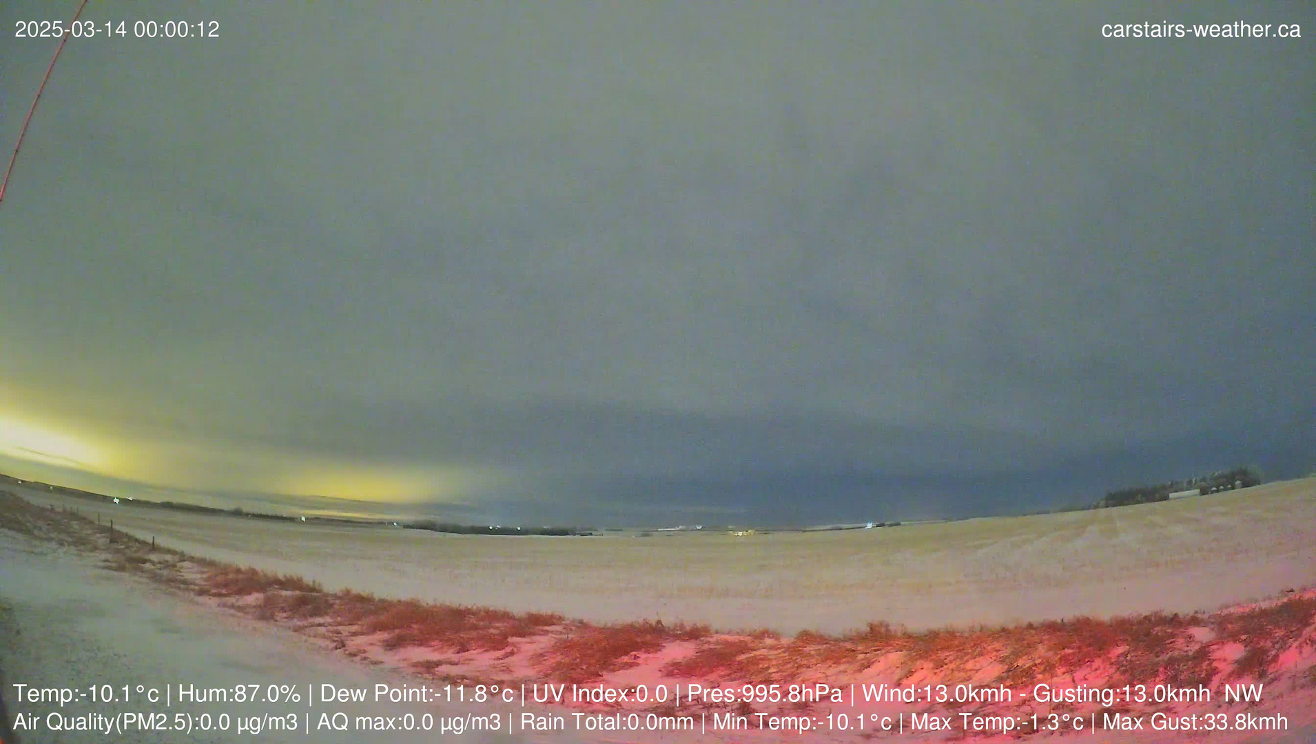 time-lapse frame, Carstairs Sky Cam webcam