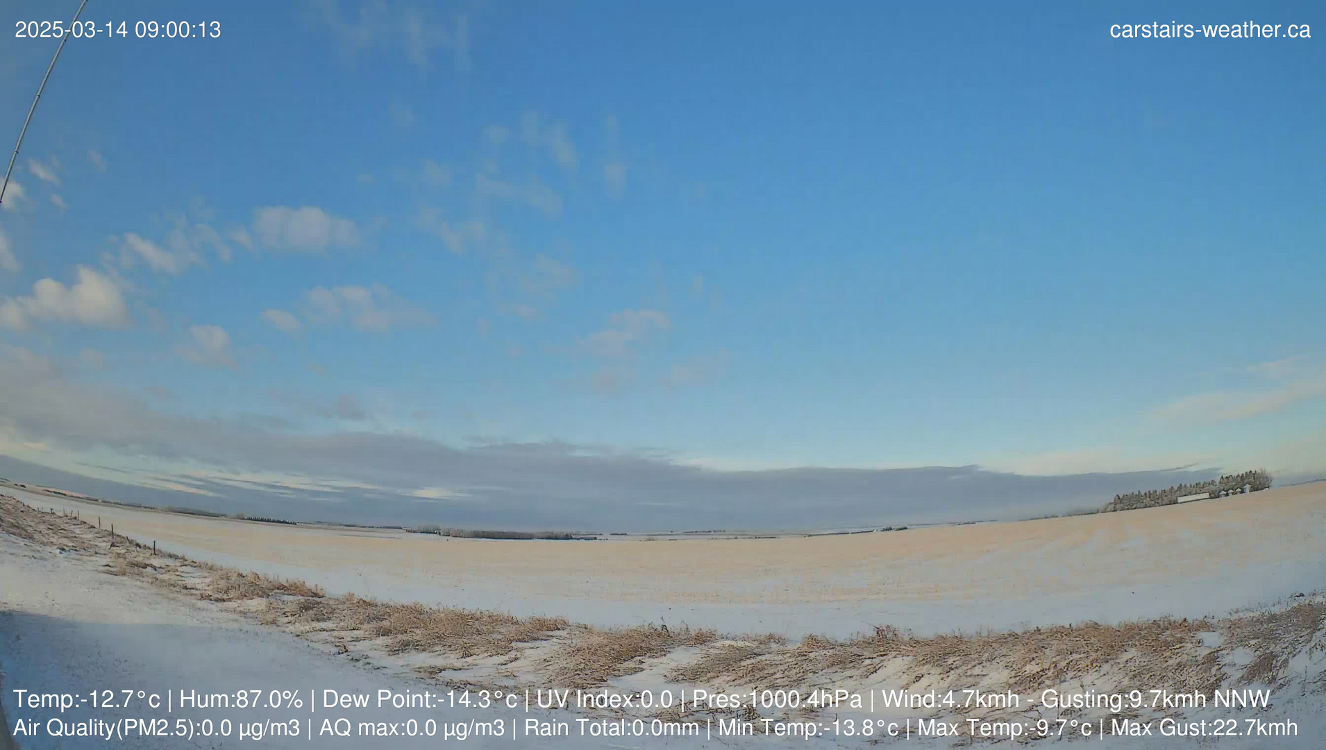 time-lapse frame, Carstairs Sky Cam webcam