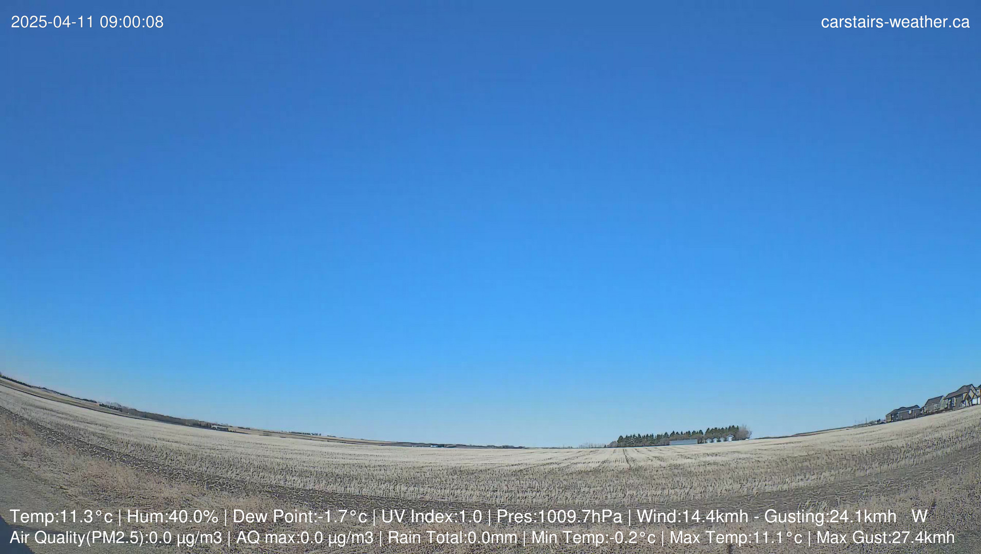 time-lapse frame, Carstairs Sky Cam webcam