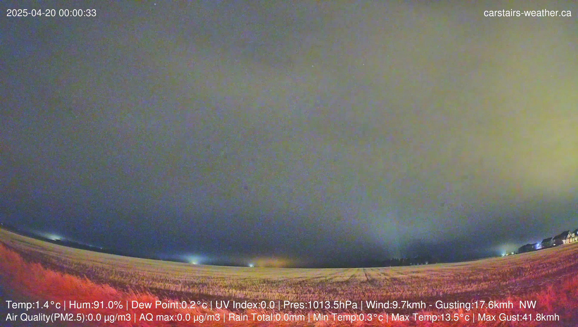 time-lapse frame, Carstairs Sky Cam webcam
