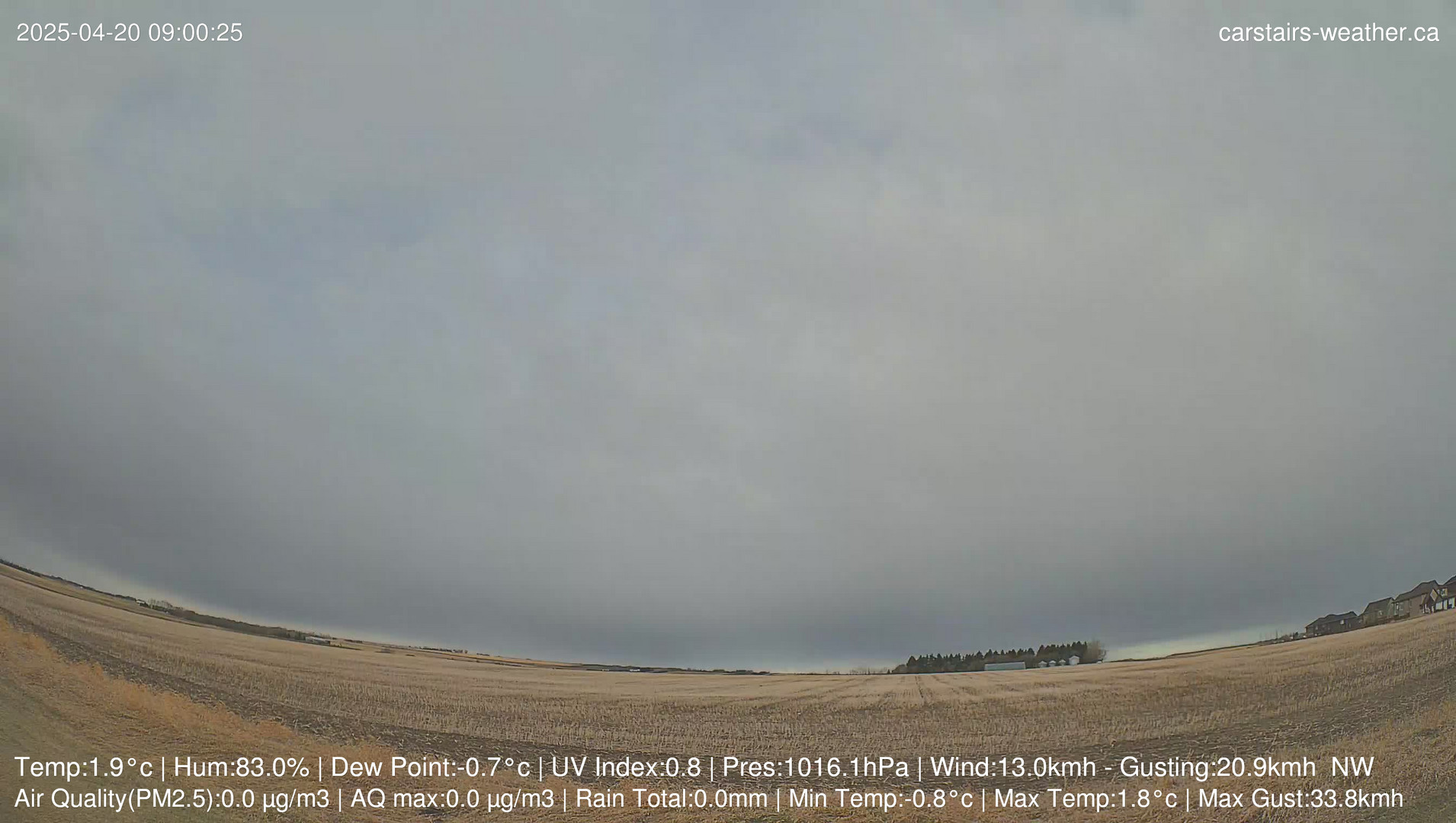 time-lapse frame, Carstairs Sky Cam webcam