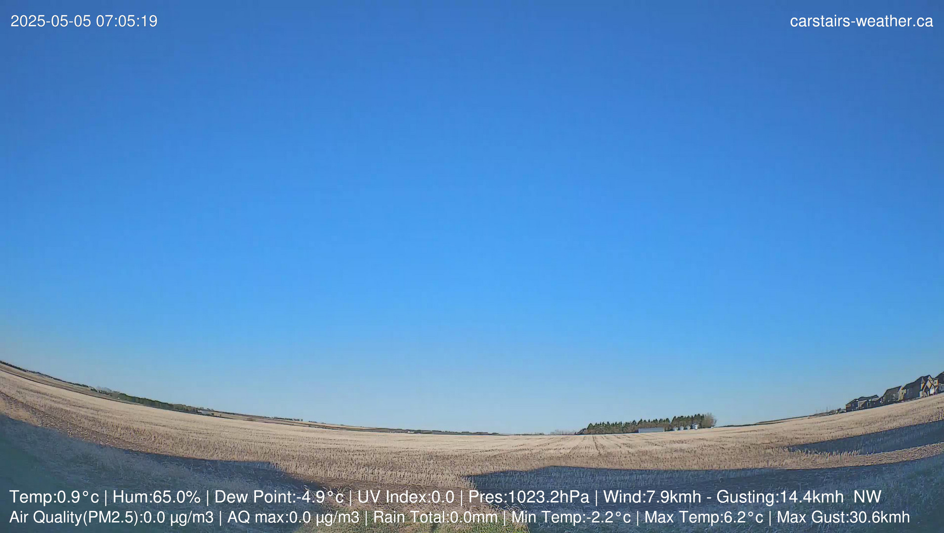 time-lapse frame, Carstairs Sky Cam webcam