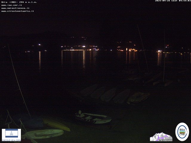 time-lapse frame, Orta San Giulio webcam