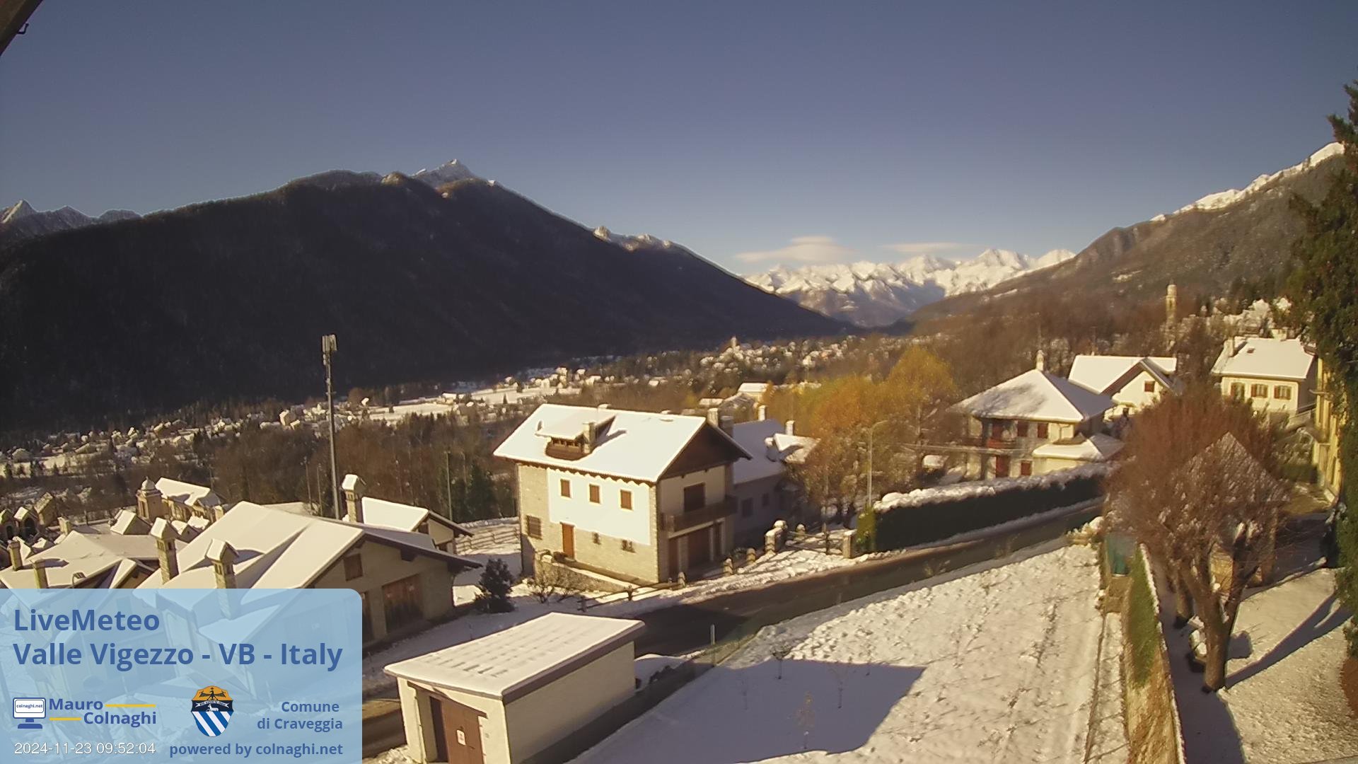 time-lapse frame, Valle Vigezzo webcam