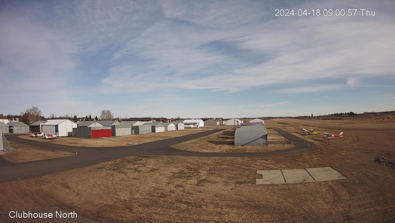 time-lapse frame, North view of Lacombe Airport webcam