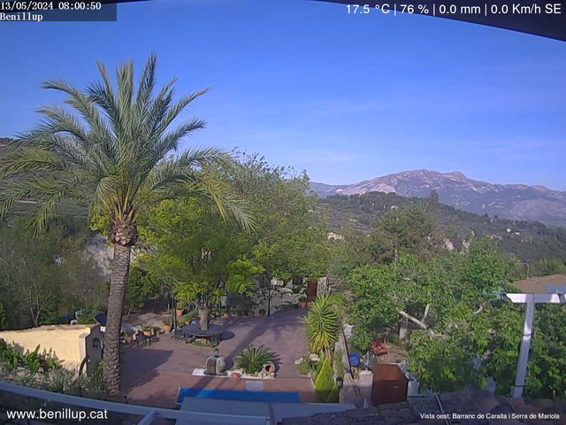 time-lapse frame, Benillup - Serra de Mariola webcam