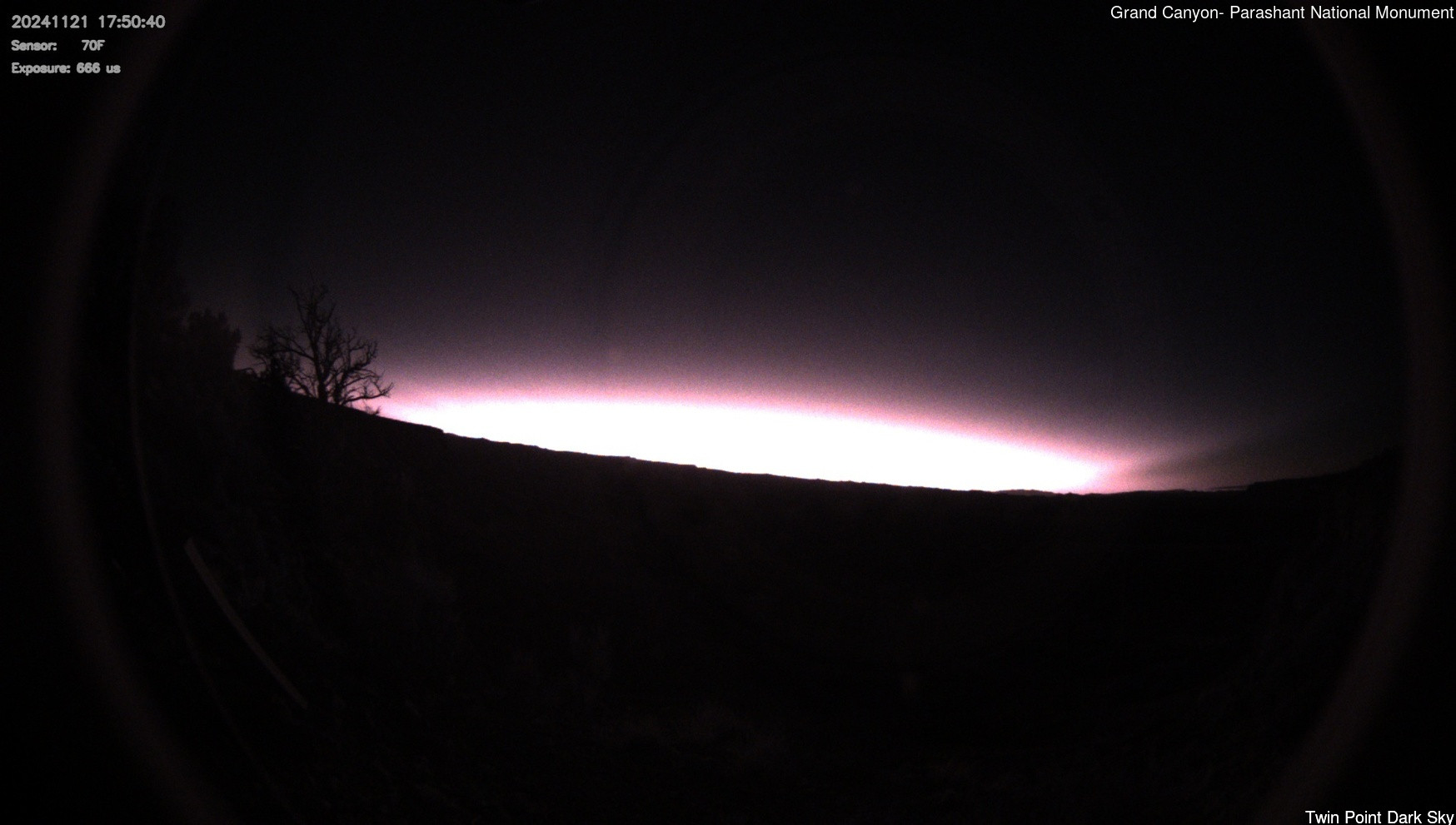 time-lapse frame, Twin Point - Dark Sky webcam