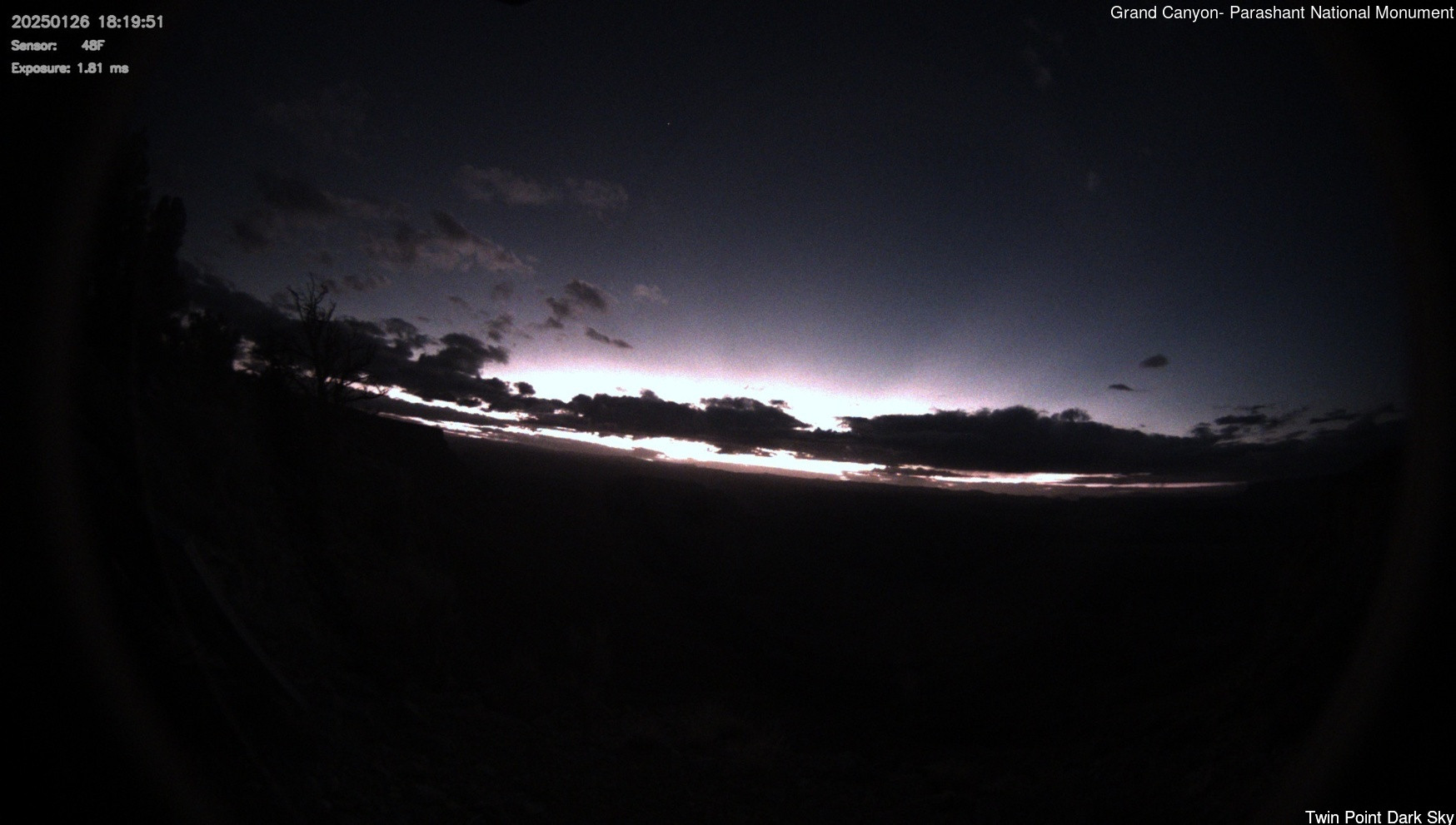 time-lapse frame, Twin Point - Dark Sky webcam