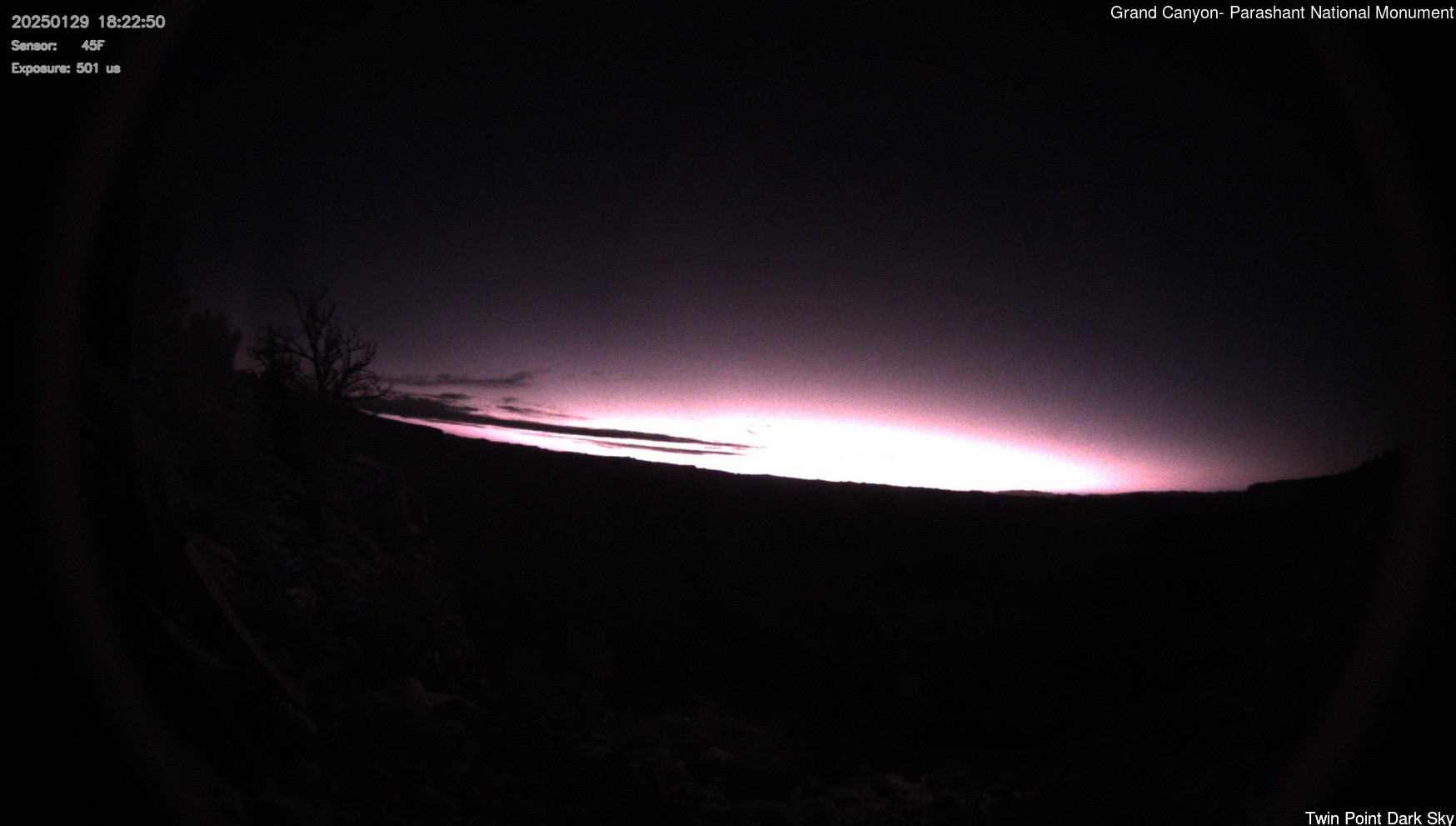 time-lapse frame, Twin Point - Dark Sky webcam