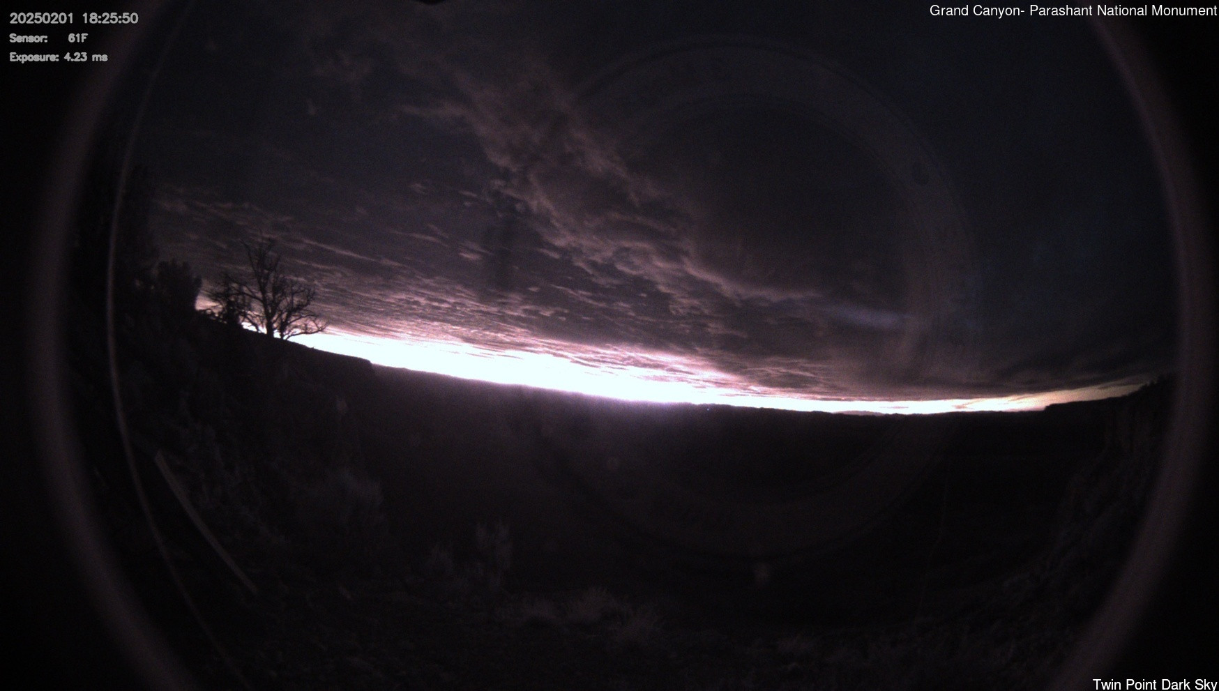 time-lapse frame, Twin Point - Dark Sky webcam