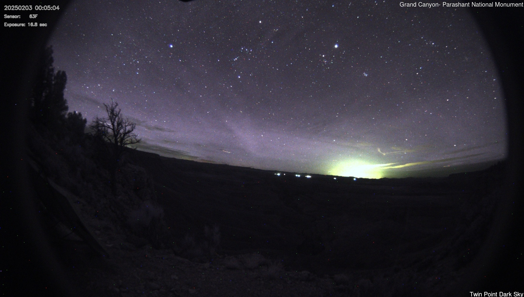 time-lapse frame, Twin Point - Dark Sky webcam