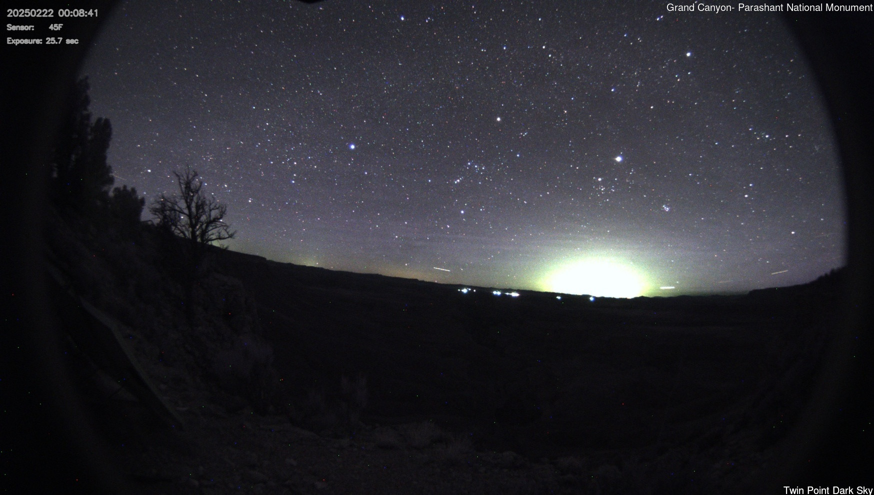 time-lapse frame, Twin Point - Dark Sky webcam