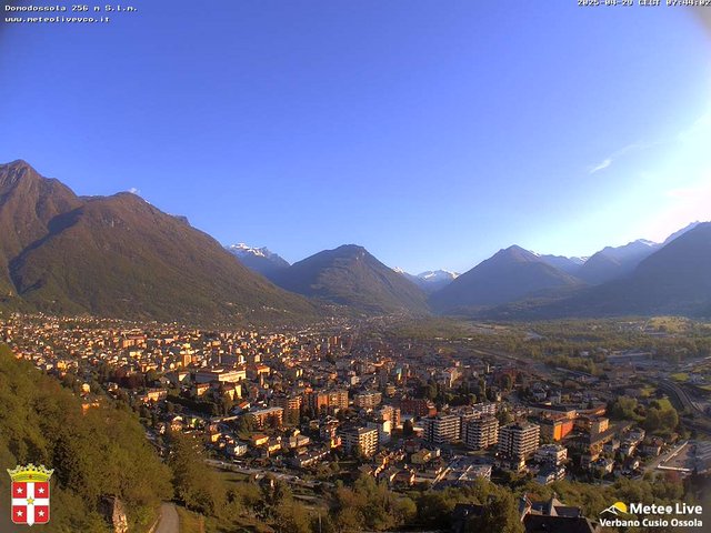 time-lapse frame, Domodossola webcam
