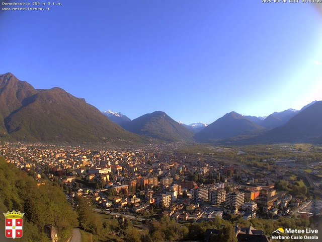 time-lapse frame, Domodossola webcam