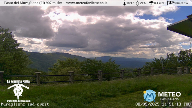 time-lapse frame, Passo del Muraglione webcam