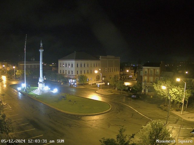 time-lapse frame, Monument Square Center webcam