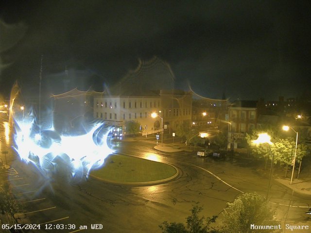 time-lapse frame, Monument Square Center webcam