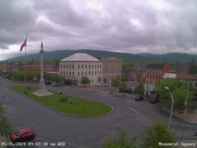 time-lapse frame, Monument Square Center webcam