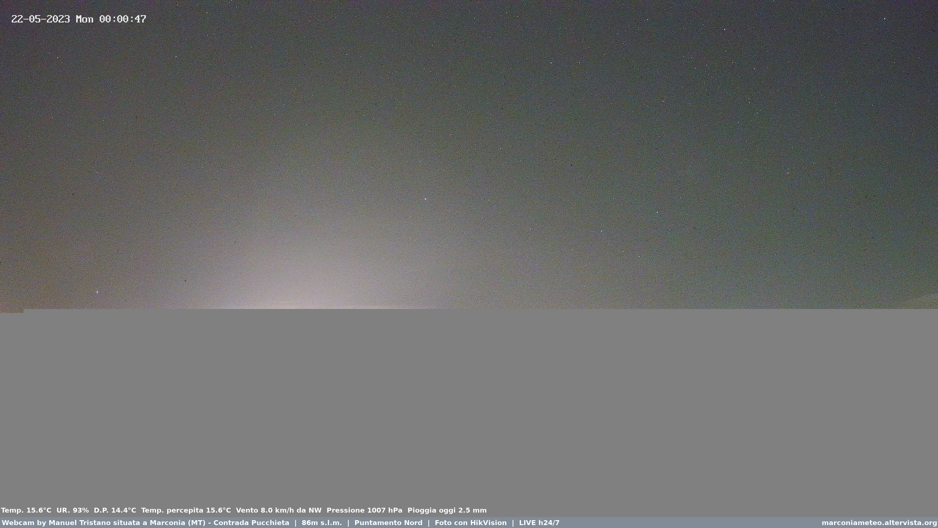 time-lapse frame, Webcam in Contrada Pucchieta, Marconia(MT) webcam