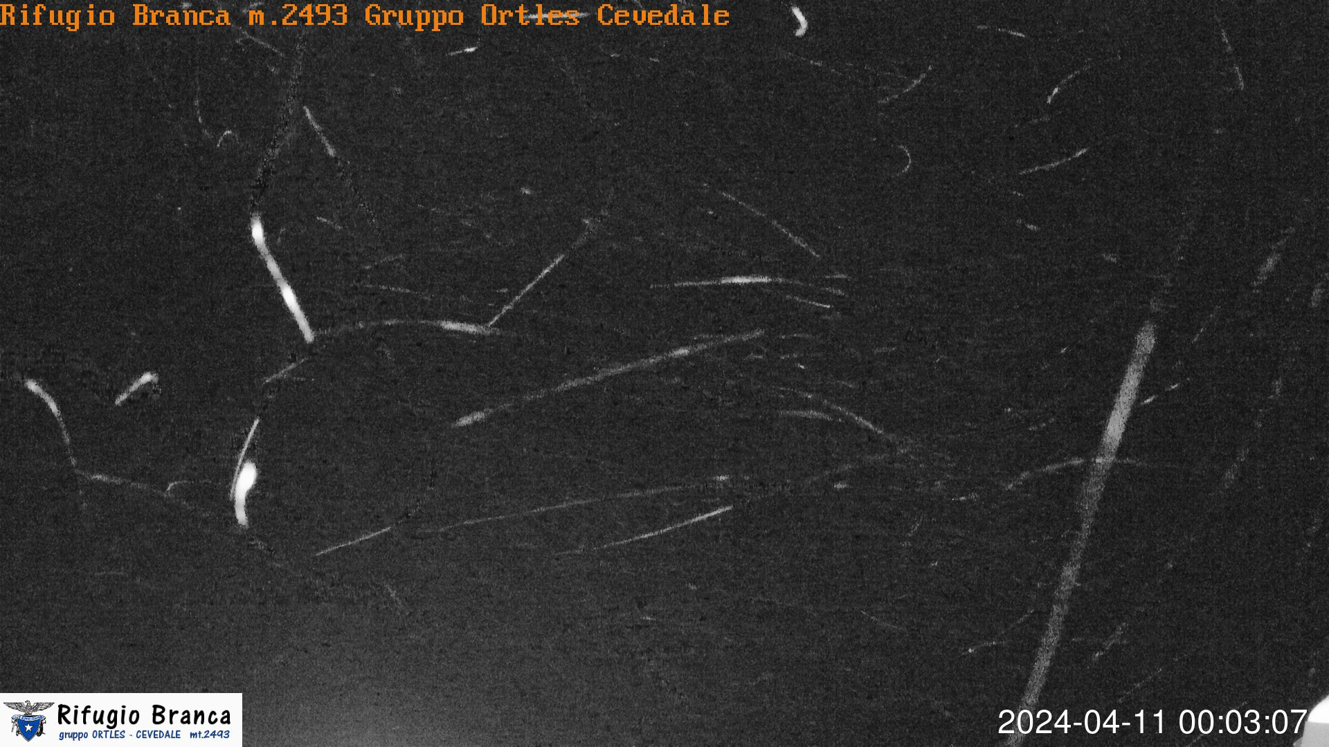 time-lapse frame, Rifugio Branca  Ghiacciaio dei Forni webcam