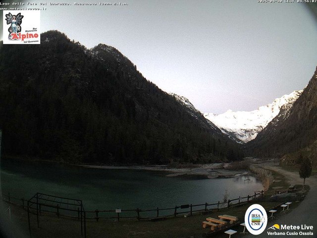 time-lapse frame, Macugnaga Lago delle Fate webcam