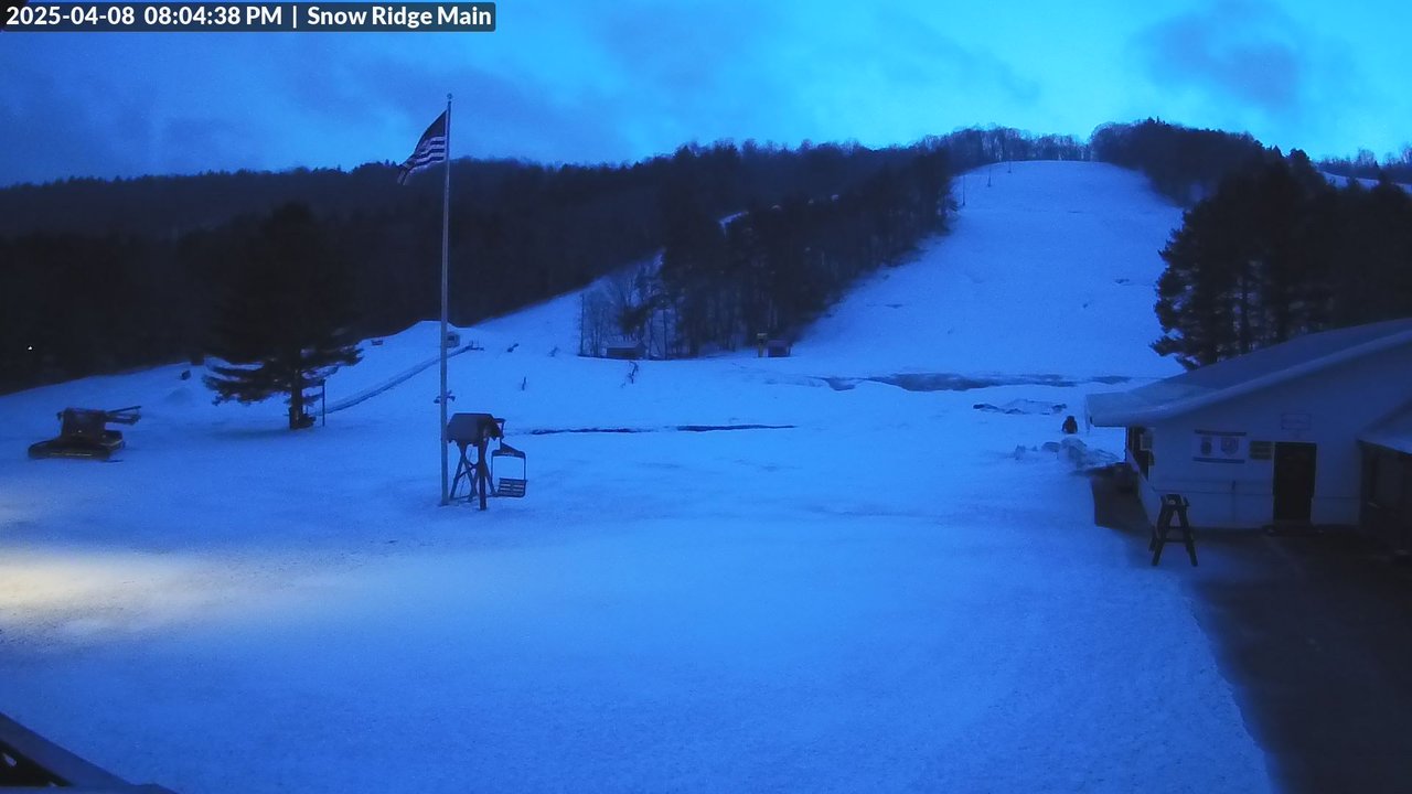 time-lapse frame, Snow Ridge Ski Hill webcam