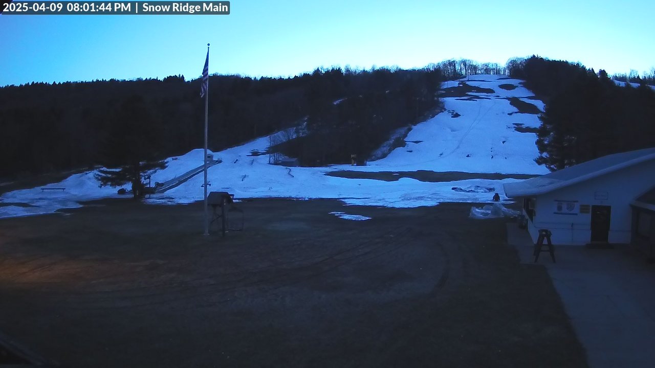 time-lapse frame, Snow Ridge Ski Hill webcam