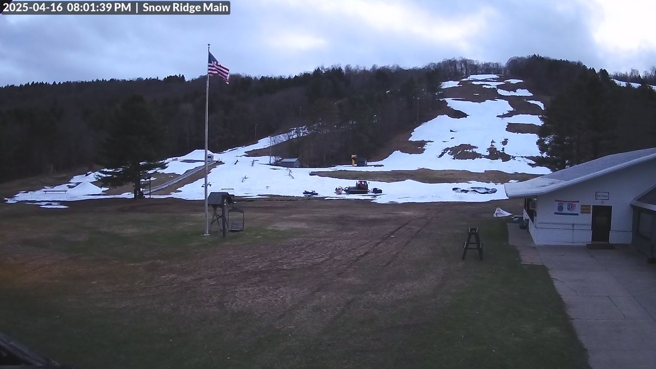 time-lapse frame, Snow Ridge Ski Hill webcam