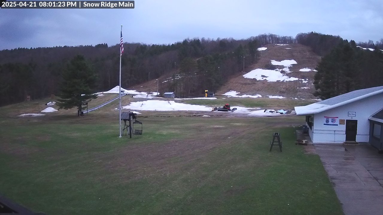 time-lapse frame, Snow Ridge Ski Hill webcam