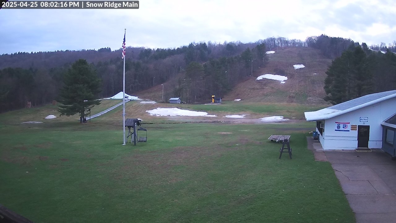 time-lapse frame, Snow Ridge Ski Hill webcam