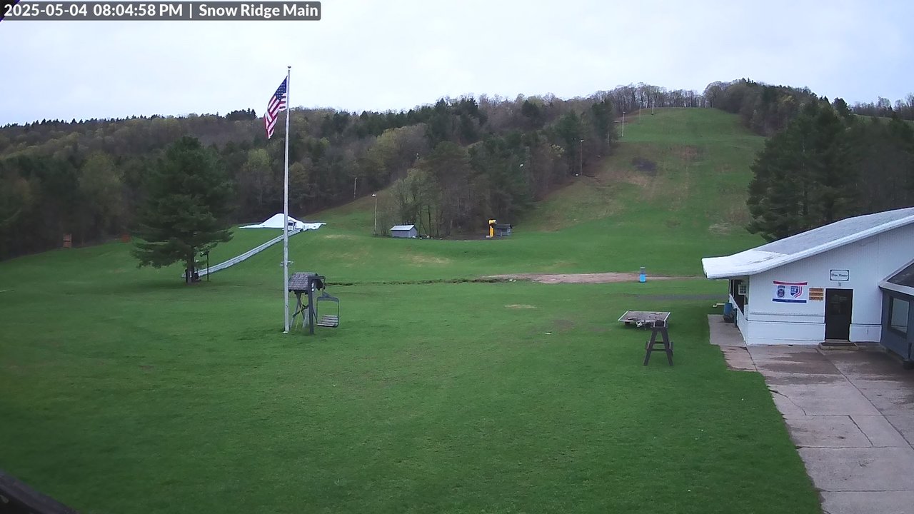time-lapse frame, Snow Ridge Ski Hill webcam
