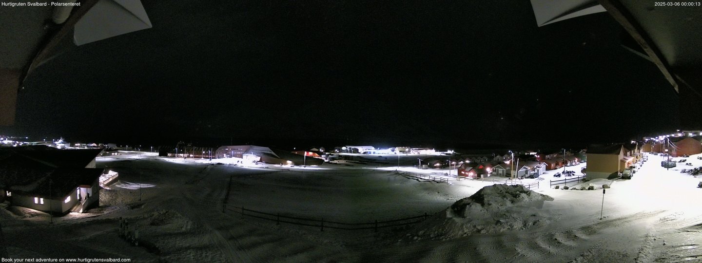 time-lapse frame, Hurtigruten Svalbard - Hiorthfjellet webcam
