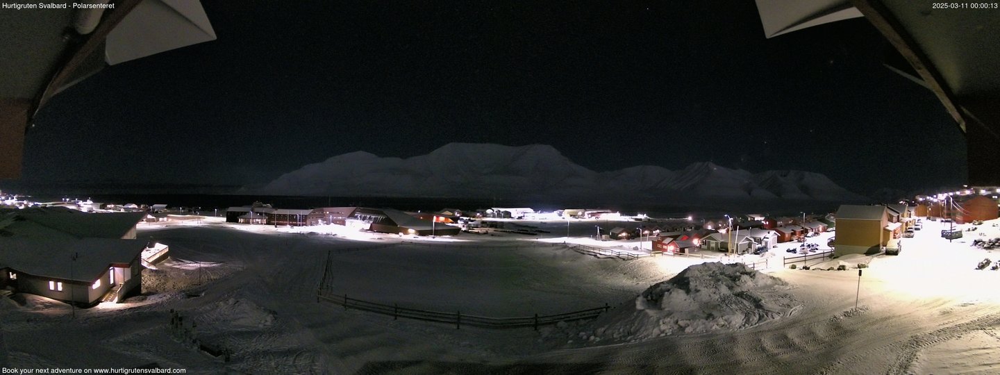 time-lapse frame, Hurtigruten Svalbard - Hiorthfjellet webcam