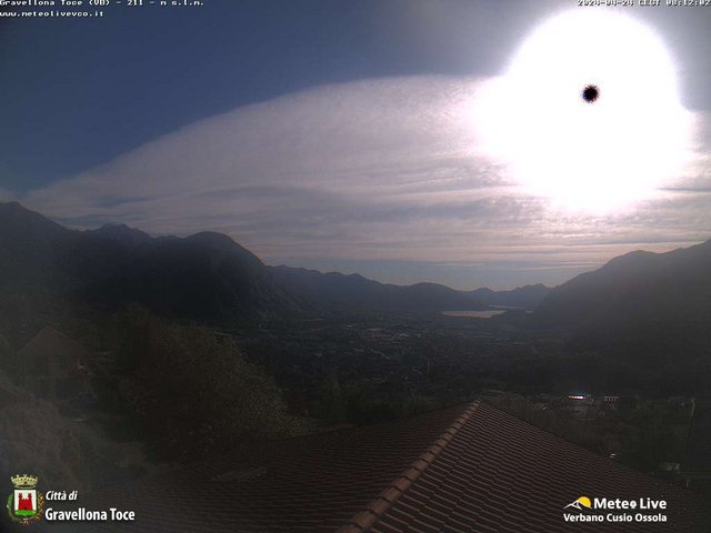time-lapse frame, Gravellona Toce panoramica webcam