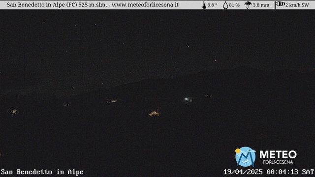 time-lapse frame, San Benedetto in Alpe webcam