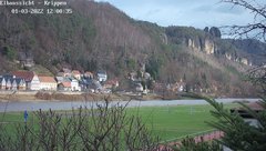 view from Webcam in Bad Schandau Sächsische Schweiz on 2022-01-03