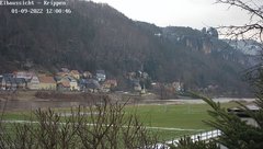 view from Webcam in Bad Schandau Sächsische Schweiz on 2022-01-09