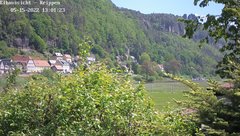 view from Webcam in Bad Schandau Sächsische Schweiz on 2022-05-15