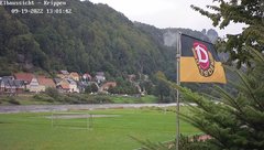 view from Webcam in Bad Schandau Sächsische Schweiz on 2022-09-19
