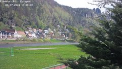 view from Webcam in Bad Schandau Sächsische Schweiz on 2024-04-07