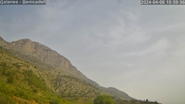 time-lapse frame, Gaianes, Benicadell, el Comtat webcam