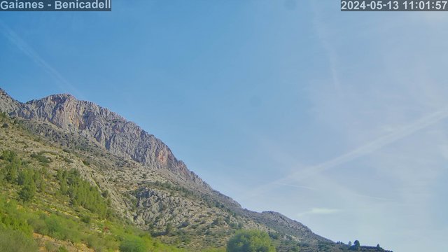 time-lapse frame, Gaianes, Benicadell, el Comtat webcam