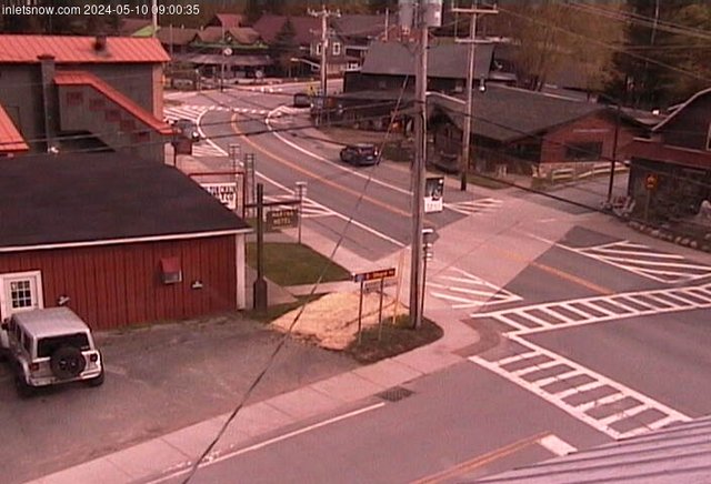 time-lapse frame, Downtown Inlet, NY webcam