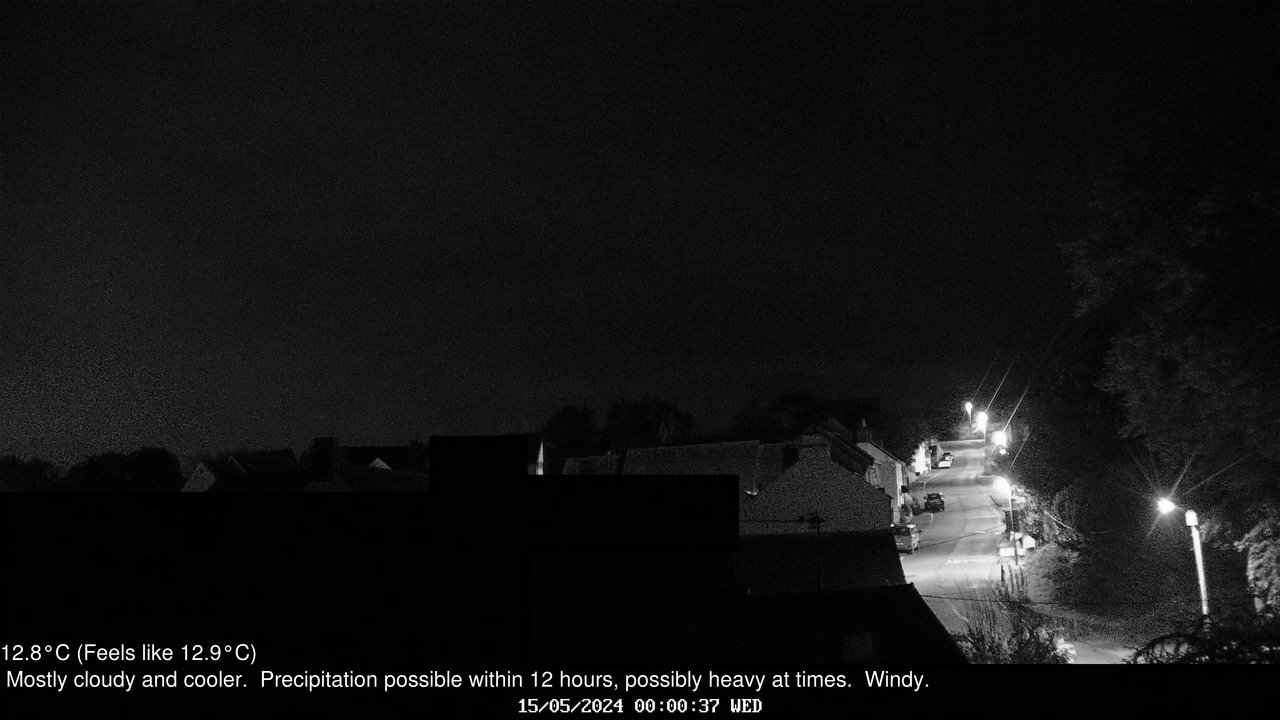 time-lapse frame, Wembury, Devon. Knighton Hill Cam webcam