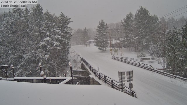 time-lapse frame, South Shore Rd, Inlet, NY webcam