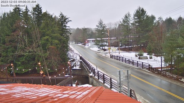time-lapse frame, South Shore Rd, Inlet, NY webcam