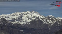 view from Alpe di Mera - Panorama Monte Rosa on 2024-03-25